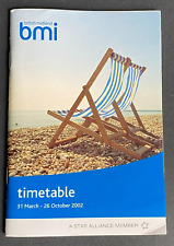 bmi British Midland Timetable Effective March 31, 2002 picture