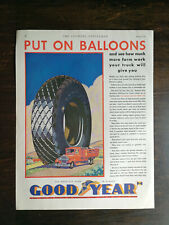 Vintage 1931 Goodyear Farm Truck Tires Full Page Original Ad picture