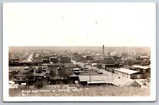 Sidney Nebraska~Birdseye~Downtown Main St~Factory District~Smokestack~RPPC 1944 picture