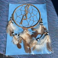 Dream Catcher Brown Feather Hanging Decor Authentic Lakota SIOUX Culture Item picture