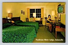 Gainesville FL-Florida Ponderosa Motor Lodge, I-75 Advertising, Vintage Postcard picture