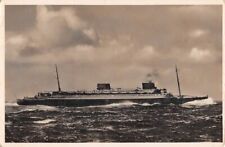 SS EUROPA AT SEA, NORD-DEUTSCHER LLOYD LINE, REAL PHOTO PC ~ used 1934 picture