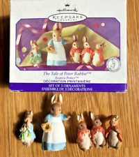 Hallmark Tale of Peter Rabbit Beatrix Potter Easter Ornaments 1998 Very Good picture