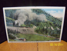 1920's RR Double Header Locomotive Going up Saluda Mtn NC Western North Carolina picture