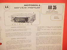 1975 MOTOROLA CAR AUTO PUSHBUTTON AM-FM RADIO SERVICE SHOP MANUAL MODEL 5FM216A picture