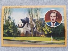 Residence of Errol Flynn Photo Inset Beverly Hills California 1940s Postcard picture