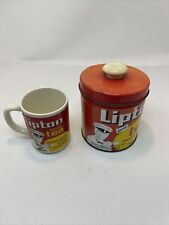 Vintage Lipton Tea Promo Tin Canister & Mug picture