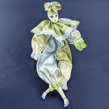 Vintage Fine Porcelain Jester Doll Collectible Clown Figurine picture