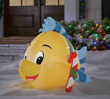 3.5ft Disney Flounder Little Mermaid Christmas Airblown Inflatable Gemmy Beach picture