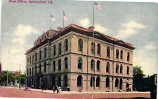 Vintage Postcard- Post Office, Springfield, IL Posted 1910s picture