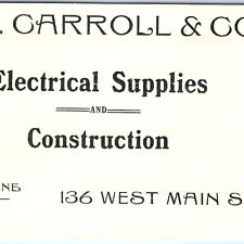 c1900s Marshalltown, Iowa AW Carroll Electrical Construction Supply Print Ad C42 picture