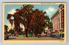 Stamford CT-Connecticut, West Park, Antique, Advertising, Vintage Postcard picture