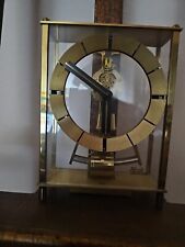 Kieninger & Obergfell Kundo Electronic Clock Gold Tone Skeleton Vintage  picture