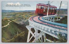 Postcard Mt Lowe CA Circular Bridge Trolley Overlooking Pasadena & Los Angeles picture