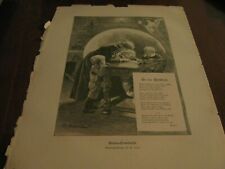 1895 Art Print - CHRISTMAS WISHES Writing Letter to SANTA CLAUS Inkwell Tree ETC picture