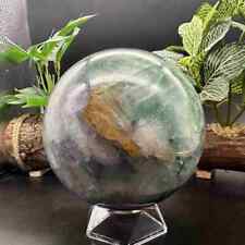 3280g Natural Fluorite Quartz Sphere Crystal Energy Ball Reiki Healing Gem Decor picture