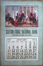 Clifton Forge, VA 1914 Advertising Calendar/27x42 Poster: National Bank-Virginia picture