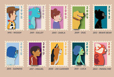 Disney DEC Store Employee Center Pixar Stamp Pins 2 LE 250 FULL SET (CONFIRMED) picture
