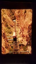 AX01 VINTAGE 35mm SLIDE Photo AERIAL SHOT OF TRAIN ON TRACKS IN ROYAL GORGE CO picture