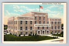 Temple TX-Texas, Aerial Municipal Building, Antique, Vintage c1944 Postcard picture