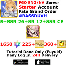 [ENG/NA][INST] FGO / Fate Grand Order Starter Account 5+SSR 220+Tix 1650+SQ #RAS picture
