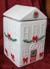 Southern Living Cookie Jar Ironstone  Holiday House 240 oz picture