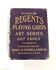 Vintage Antique 1906 Russell's Regents Playing Cards Rare Find picture