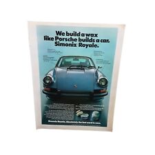 1973 Simoniz Royale Porsche Original Print Ad Vintage Car Wax FS picture