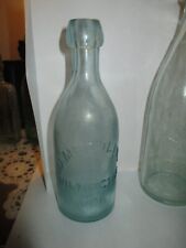 Delaware Soda Rare McCULLIN  Soda Bottle Blob Top 7 in Aqua Soda Blown in Mould picture