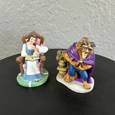 Lenox Disney Thimble Figurine Beauty and the Beast Belle Beast Lot Of 2 picture