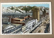Vintage Postcard, Unposted Main Street Salt Lake City, Utah c1920s Buildings picture