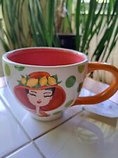 Poka Dot Jacque Pierro Lady With Hat Coffee Cup picture