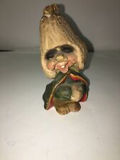 Vintage Henning Carved Wooden Troll Figurine READ picture