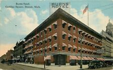 c1910 Burns Hotel, Cadillac Square, Detroit, Michigan Postcard picture