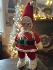 RARE 23” Antique 1920's Cloth Formed Painted Face Santa Claus Doll picture