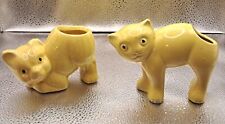 McCoy Vintage Yellow Cat Small Planters-Pair picture