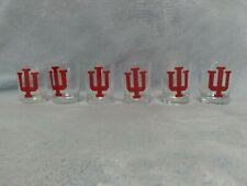 NCAA Indiana University Set of 6 Shot Glasses Red IU Logo picture