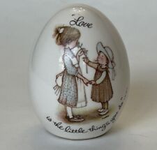 Ceramic Egg Decor Vintage 1973 Holly Hobbie  