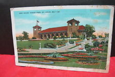 Vintage Post Card 1932 Rest House Forest Park St Louis Mo picture