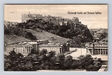 Edinburgh Scotland, Edinburgh Castle & National Gallery, Vintage Postcard picture