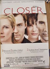 Julia Roberts And Jude  Law In Closer 27 x 40  DVD promotional Movie poster picture