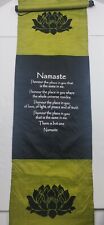 Namaste Cotton Scroll Type Banner, Wall Hanging 48 in. Lenth. 13 in. Wide. Yoga picture