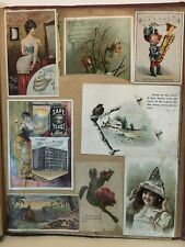 1876 Scrapbook With Over 125 Amazing Advertising Trade Cards  picture