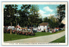 c1920's Dixie Inn Restaurant Between Butler and New Castle PA Vintage Postcard picture