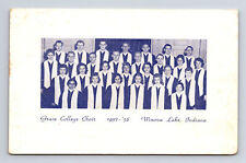 c1958 1957-58 Grace College Choir Group Portrait Winona Lake Indiana In Postcard picture