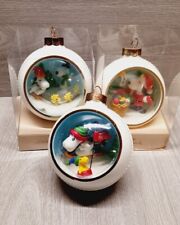 VNTG “Snoopy” Hallmark Panorama Ball Series Christmas Ornaments picture