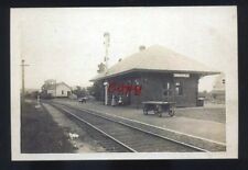 REAL PHOTO BURLEYVILLE NEW HAMPSHIRE RAILROAD DEPOT TRAIN STATION POSTCARD COPY picture