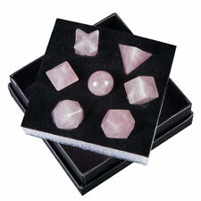 Natural Rose Quartz Platonic Solids Sacred Geometry Crystal Gemstones Meditation picture