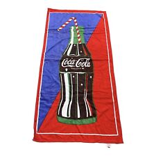 Vintage 90’s Coca Cola Coke Beach Pool Towel 55”x29” Size - Very Crisp & Clean picture