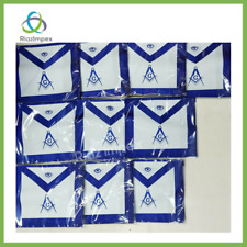 Master Mason Aprons WITH 10 FREE COTTON GLOVES PAIR, Freemason Apron PACK OF 10 picture